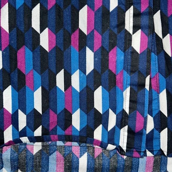 Kate Spade Saturday Geometric Button Front Long Sleeve Blouse sz S Small - Picture 9 of 9